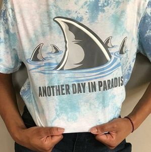 Tie-dye aqua T-shirt